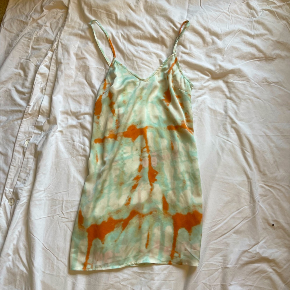 Pretty Little Thing Tie Dye Mini Dress Fitted